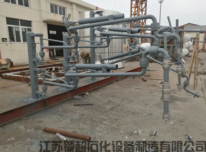 內(nèi)蒙古烏?？蛻舳ㄖ撇少?gòu)的一批AL2543型汽車(chē)底部裝卸鶴管已通過(guò)物流發(fā)往使用現(xiàn)場(chǎng)(1)